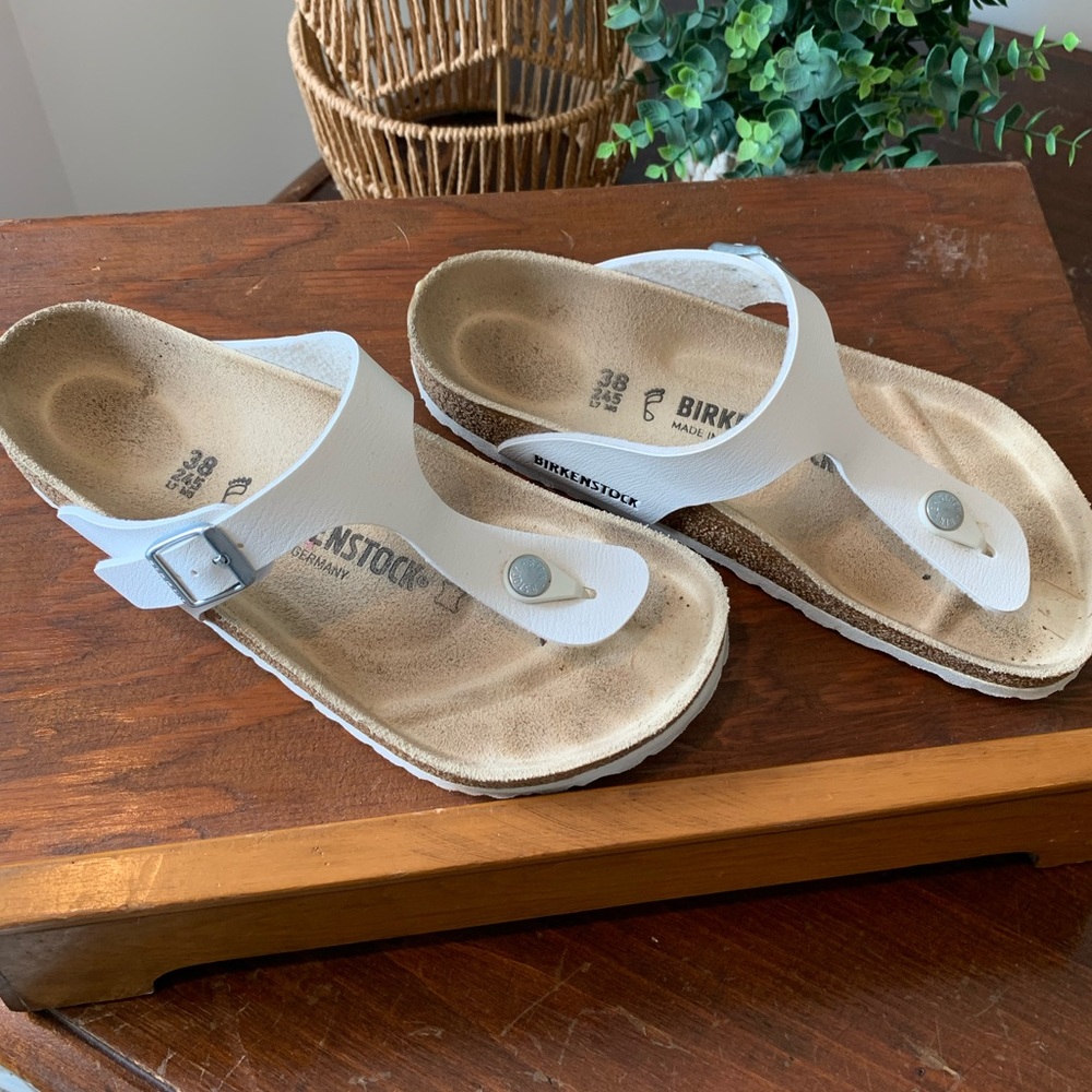 Birkenstock white sandals. Great condition!